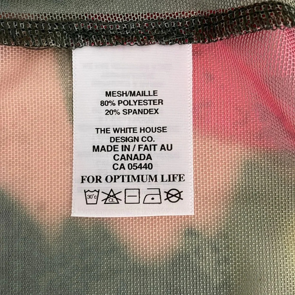 Sympli Floral Camo Mesh Cropped Top Size 12 Long Sleeve Scoop Neck NWT - Picture 11 of 14